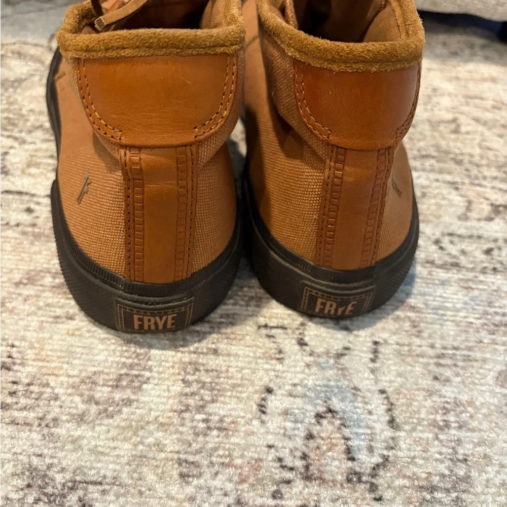 Frye Ludlow Chukka Men’s Sneaker- Canvas -Cognac Size 8.5